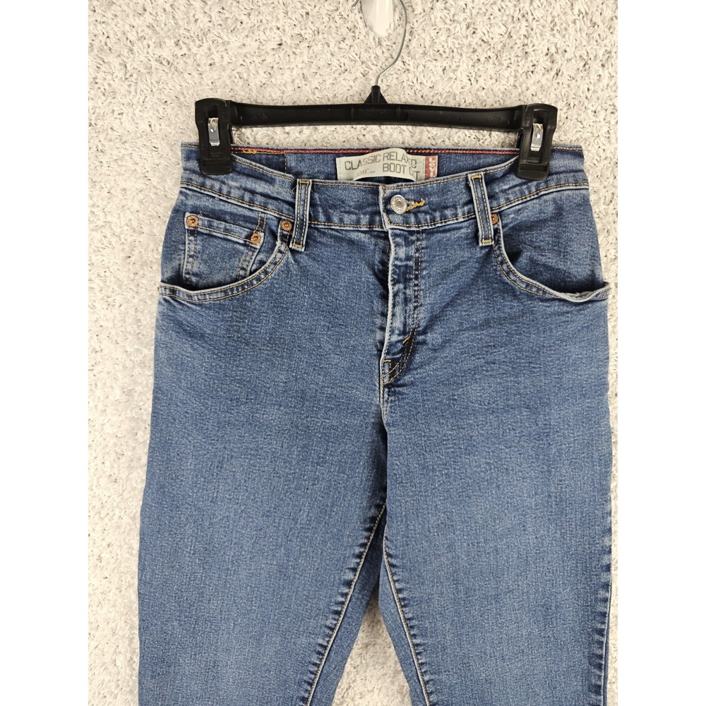 Vtg Levis 350 Relaxed Straight Jeans Womens‎ 6m (27x29) Bootcut Blue Denim Jeans - Picture 2 of 15